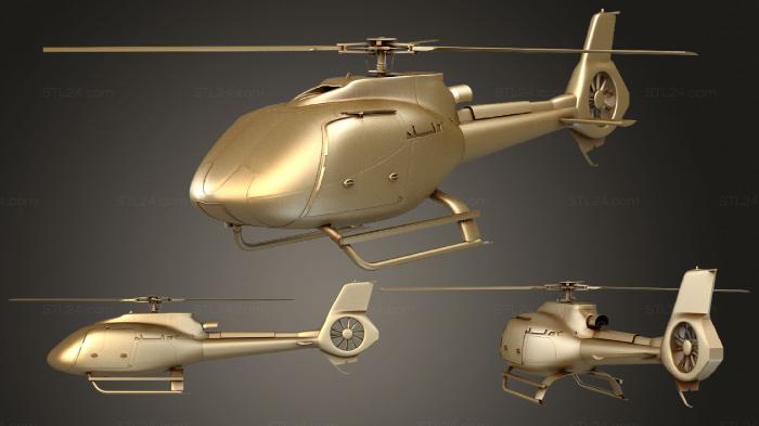 Автомобили и транспорт (Вертолет, CARS_1771) 3D модель для ЧПУ станка